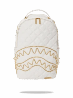 Sprayground Riviera White Gold DLX Backpack